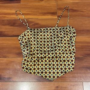 reformation printed bandana top in size 4